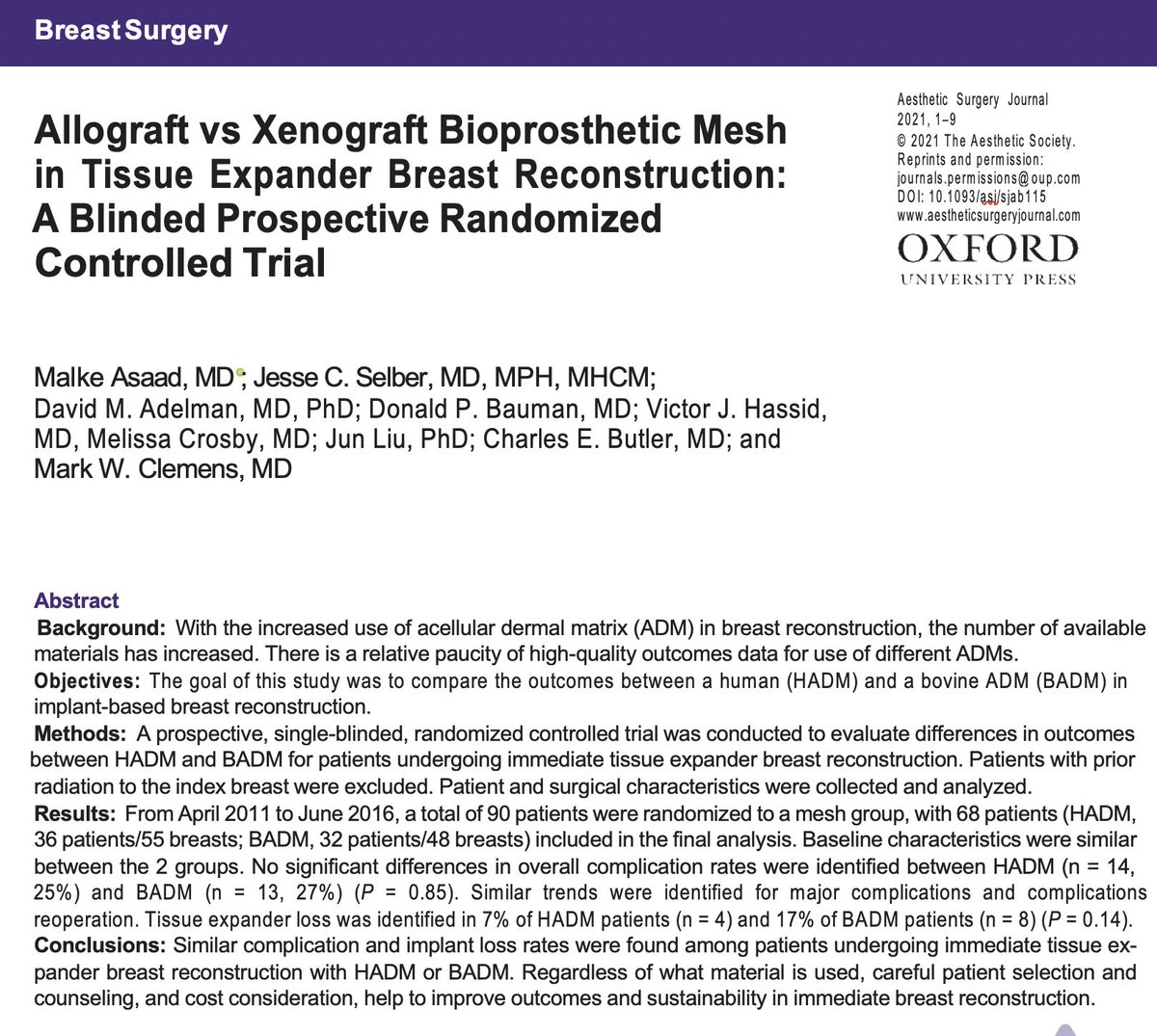 Mark Clemens MD MBA FACS tweet media