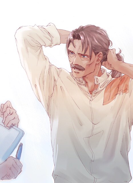 今日のおっさんは髪を結ぶところのtwitterイラスト検索結果 古い順