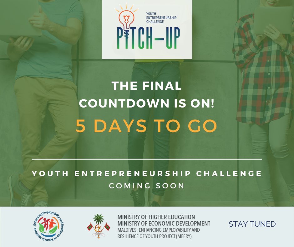 MEERYProject's tweet photo. 5 days more for “PITCH-UP: Youth Entrepreneurship Challenge”
#pitchup #youthentrepreneurshipchallenge
#comingsoon
#beyourownboss #businesspitchcompetition
#meeryproject #buildingresilience #staytuned https://t.co/j5HLh3Iqcs