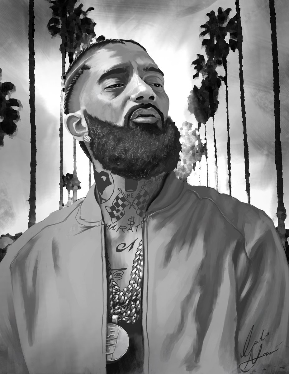 “I knew one day I would do it real big” 💙🏁🕊 #NipseyHussle #RIPNipseyHussle #ArtistOnTwitter #artshare