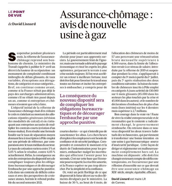 Et pendant ce temps là...
Le décret est sorti, la nouvelle usine à gaz entre en vigueur, le marché du travail en sera encore plus rigidifié, au détriment de l’emploi.