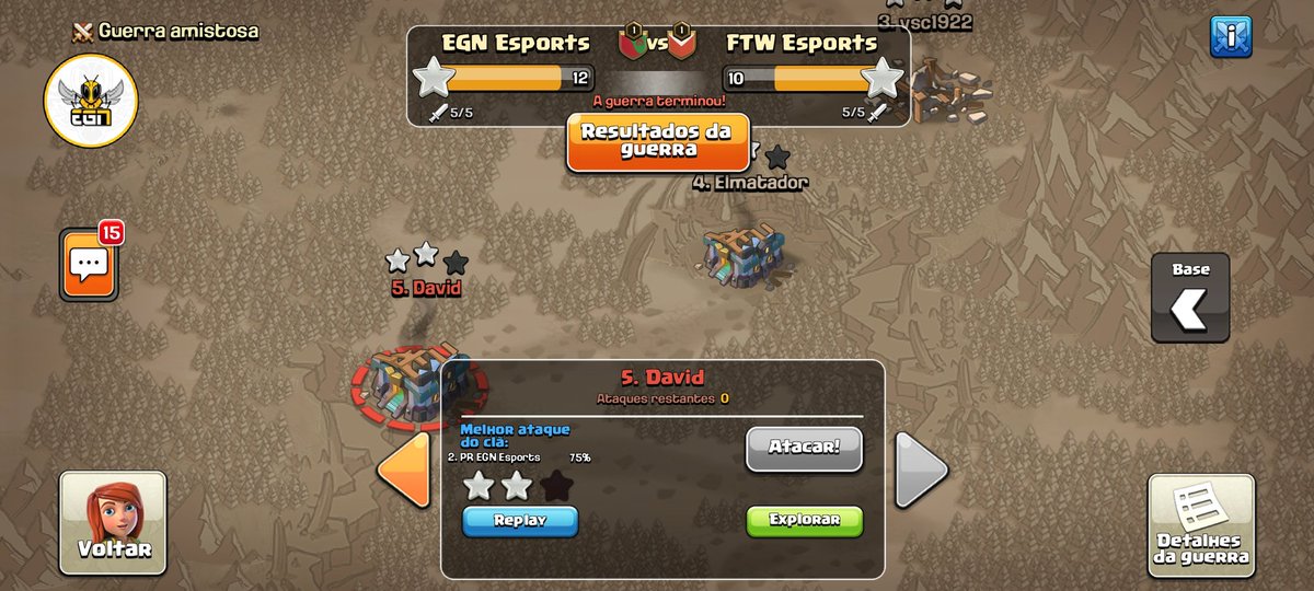 💥Contente com o desempenho no terceiro dia do #ESLOpenMobileCoC. 🔥A equipa esteve bem, mas ficámos pelo 3/4 somando 15 pontos em 20 possiveis. 💪Sábado há mais na #4 <a href="/EGNesports/">EGN Esports</a>. 🐝#BeEGN #BeTheHive #EsportsNewsPT <a href="/CoCEsports/">Clash of Clans Esports</a>
