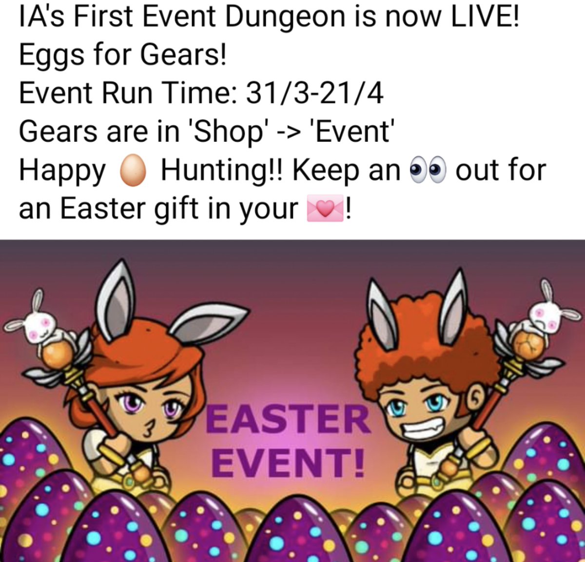 GamesTancho's tweet photo. 🐰Easter Event Dungeon! 🐰
#Easter #ragingrabbit #gameupdate #games #rpg #gamers #iosgame #Androidgames #idlegame https://t.co/nAXkZNhZQn