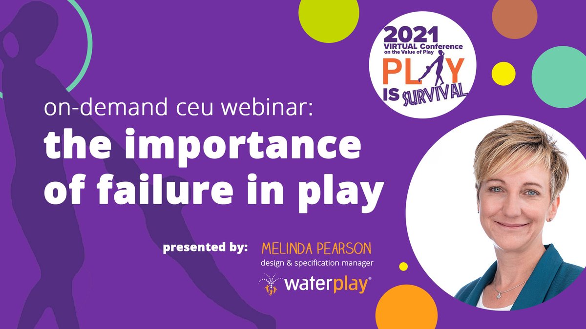 Waterplayers's tweet photo. Waterplay is thrilled to be participating in the 2021 VIRTUAL Conference on the Value of Play! Check out our CEU presentation: "THE IMPORTANCE OF FAILURE IN PLAY" https://t.co/FrTtRVDXFa
#TheWaterplayDifference #Waterplay #PlayConf2021 #PlayIsSurvival @USPlayCoalition https://t.co/1JHIKai9CS