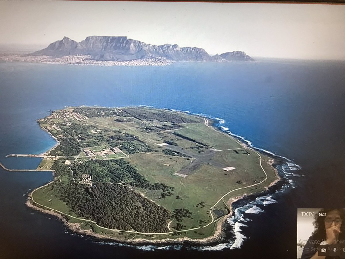 ruthannebaxter's tweet photo. Today the #PrescribeCulture #T30TV members had the privilege of a ‘visit’ to @robben_island with the extremely knowledgeable, passionate &amp; engaging Vanessa, Luvuyo, Thotoane &amp; @toyer1962 as our Guest Guides. The members were so captivated the session ran well past the hour 😊 https://t.co/vXKMoMWXHq