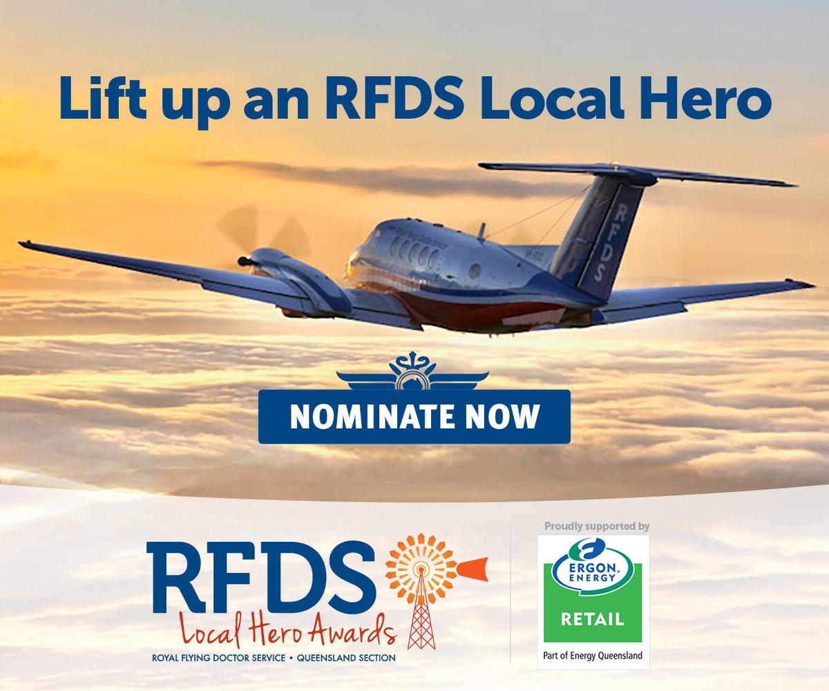 ergonretail's tweet photo. As a regional Qld business, we know how much local communities rely on the vital services of the @RoyalFlyingDoc. That’s why we’re so proud to support the RFDS Local Hero Awards for the 6th year running. Nominate a Local Hero today: https://t.co/Rwhd4uwO05 #RFDSLocalHero #RFDSqld https://t.co/BLvGeItqCm