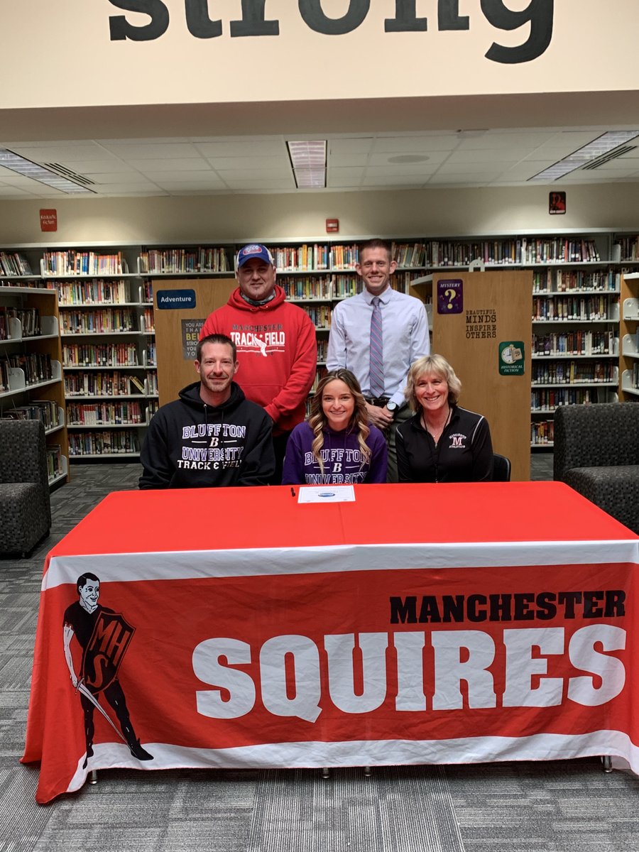 squireathletics's tweet photo. We have another female Squire making her way to participate in Collegiate Athletics. The class of 2021 is super talented!

Congrats to Kailea Kerr who signed today with Bluffton University. She will help the Lady Beaver Track team in her top events of the 400 &amp; the 4x100 Relay. https://t.co/ZUg1eFnS7C