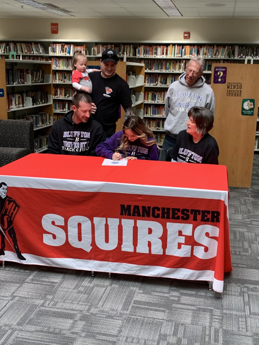 squireathletics's tweet photo. We have another female Squire making her way to participate in Collegiate Athletics. The class of 2021 is super talented!

Congrats to Kailea Kerr who signed today with Bluffton University. She will help the Lady Beaver Track team in her top events of the 400 &amp; the 4x100 Relay. https://t.co/ZUg1eFnS7C