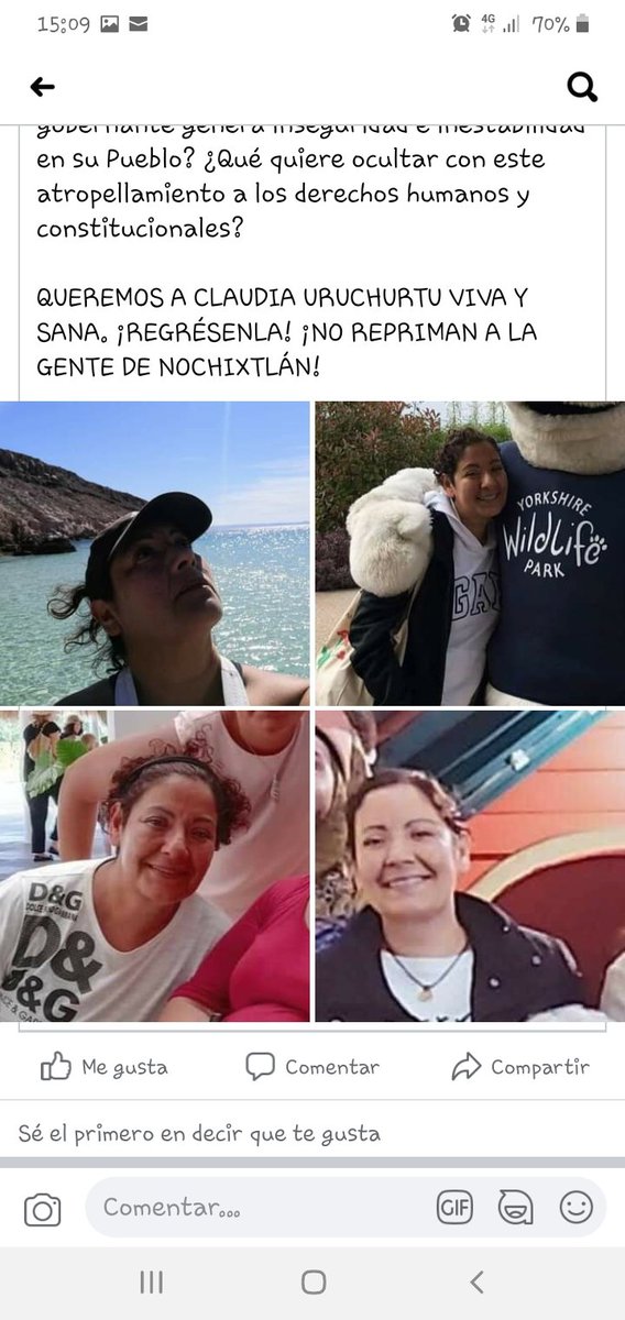 maciasady's tweet photo. @CarlosLoret @TapiaFernanda Sr. Carlos,  me atrevo a molestarlo porque quisiera pedir de favor si puede difundir esta NOTICIA: SECUESTRARON A MI AMIGA Claudia Uruchurtu  Cruz en Nochixtlan, Oaxaca, Le suplico me ayude a difundir por favor!!! https://t.co/N7BjGn0HYM https://t.co/W5OTK5E3hc