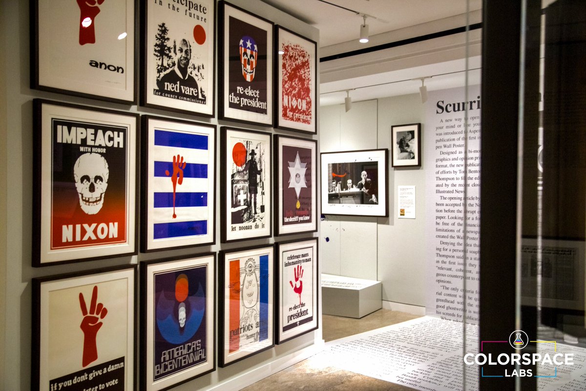 ColorspaceLabs's tweet image. Last week our team took a trip out of Philly (what!?) to @PosterHouseNYC art museum to get video footage of their space, which included their two newest spring exhibits: Julius Klinger &amp;amp; Freak Power, front of house gift shop, and coffee cafe! Check it posterhouse.org !📽️