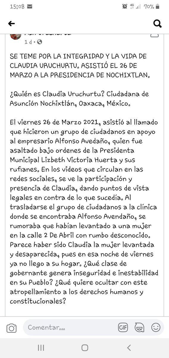 maciasady's tweet photo. @PedroFerriz Buenas tardes Sr. Pedro,le pido su apoyo para difundir este mensaje por favor SECUESTRARON A MI AMIGA en Nochixtlan, Oaxaca  #miamigaClaudiaU https://t.co/lec0NBytSa
