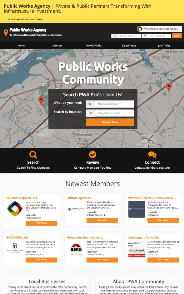 Biden calls for $2B Infrastructure Investment.

PublicWorksAgency.com is in BETA and we are ready to see your digital profiles showcasing your products, services &amp; solutions. Be ready, promote with us and be part of a once-in-a-generation investment in America. <a href="/reinventadvisor/">reinventadvisor</a>