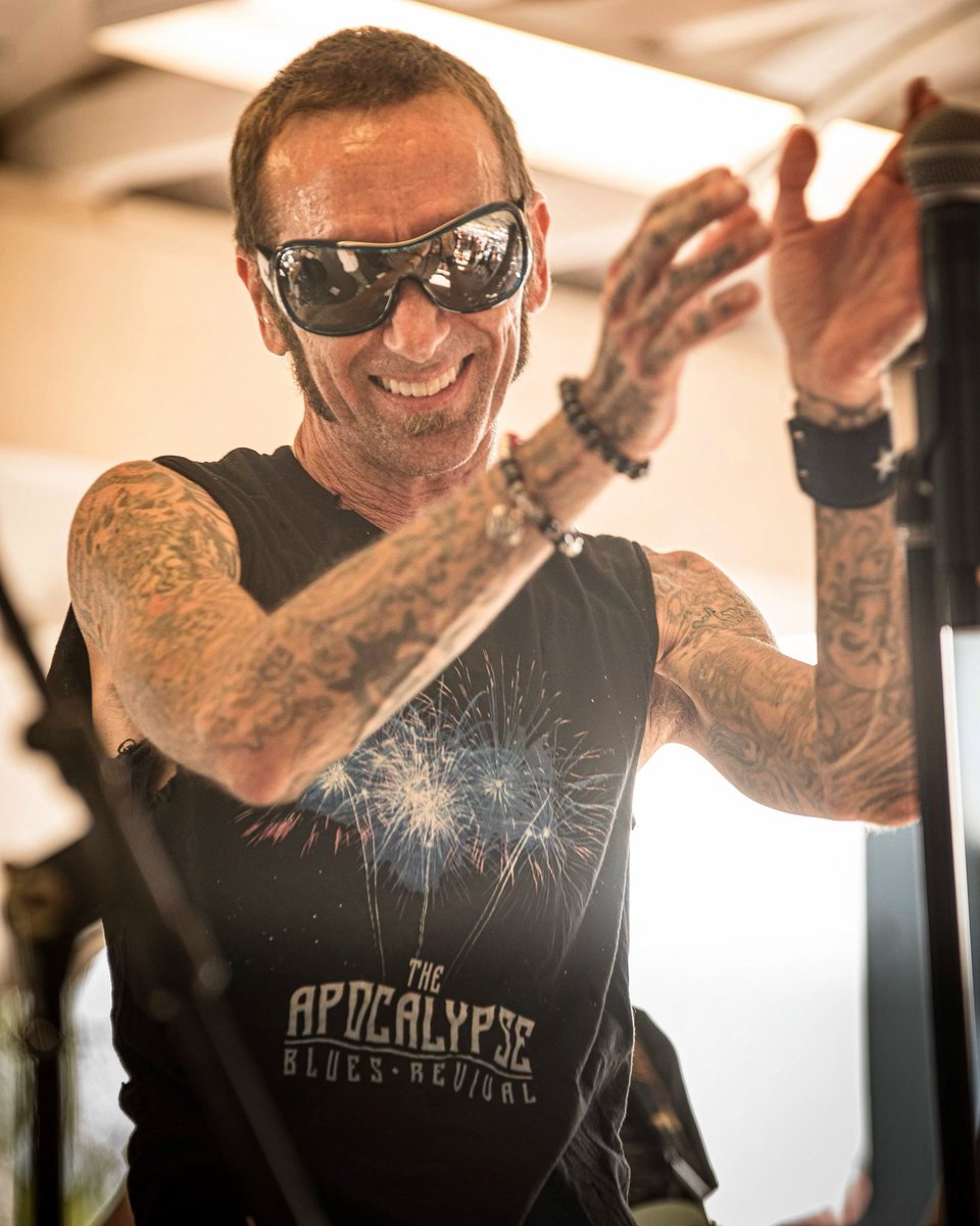 theABRband's tweet photo. A cool shot of @Shannon13Larkin who stepped out from behind the drum kit to sing “Can’t Shake the Blues” with the kids from @SchoolofRockUSA Fort Myers this past weekend! 🎶😎🎶

📷 Jessi Lynn Photography

#shannonlarkin #godsmack #theapocalypsebluesrevival #SchoolOfRock https://t.co/gLuwxFgeyc