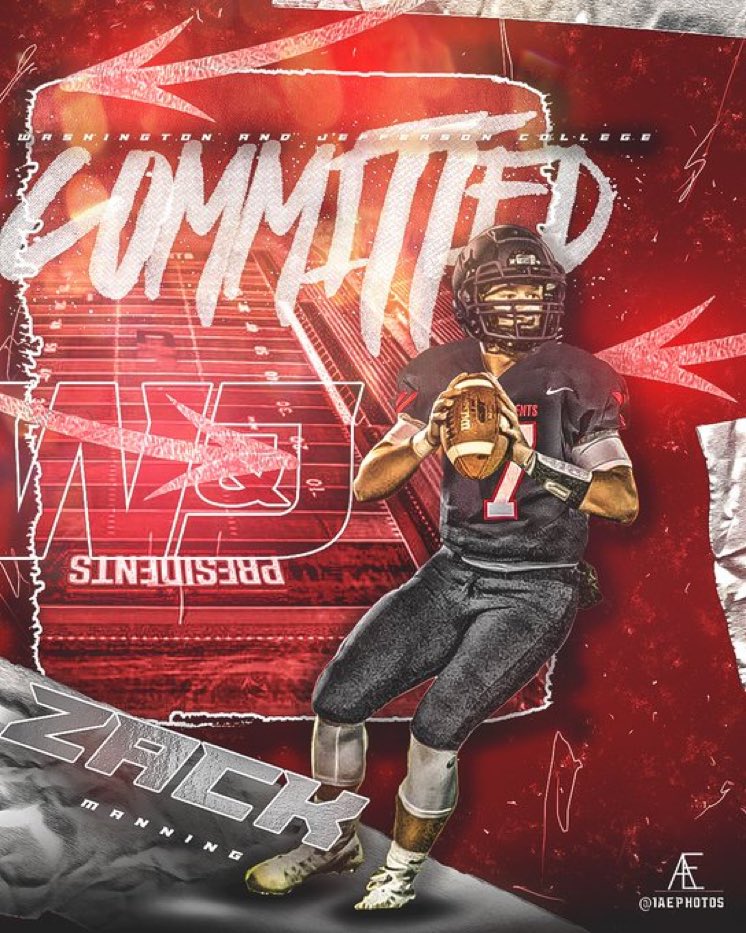ZackM_7's tweet image. I would like to announce that I will be continuing my academic and athletic career at Washington and Jefferson College! Thank you to everyone who has helped me reach my goal of playing college football! @Coach_Sirianni @Coach_Luvara @WJFootball @wjathletics @wjcollege