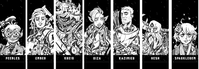 I still love these character tokens I did for a one shot. Each one was based on the fall out of choices made in my curse of strahd and out of the abyss campaigns. 