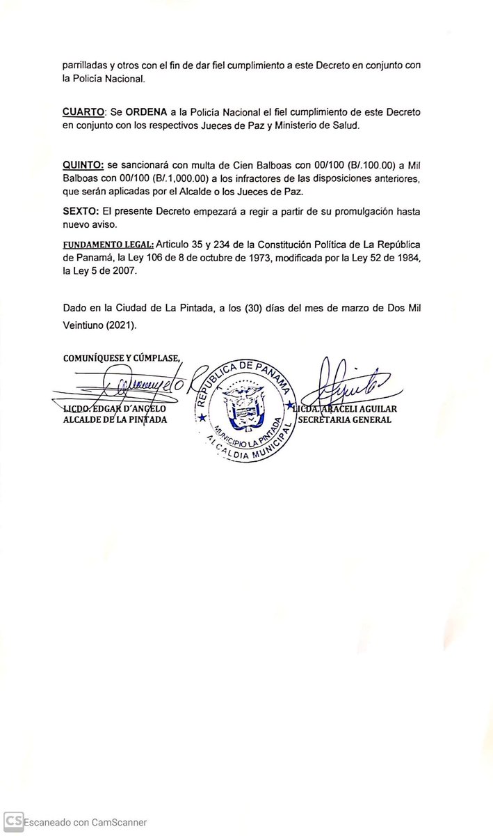 am_lapintada's tweet photo. Decreto Municipal N° 006-2021 que dicta medidas con relación a la celebración de Semana Santa. @am_lapintada @AmupaOficial @mifavorita919 @cocleinfos @ProtegeryServir @gobcocle https://t.co/lc57TysemD