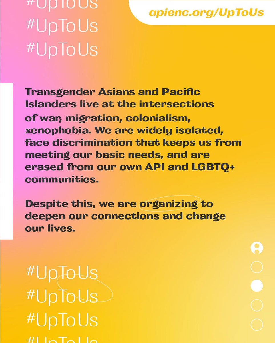 ✨ Happy Trans Day of Visibility! Check out @APIENC, a grassroots org building transgender, non-binary, and queer API power in our communities! Repost from @18millionrising #AAPIRising #TransDayofVisibility #QTPOC #LGBTQ #AAPI #TransPeopleofColor #AsianAmerican #UpToUs