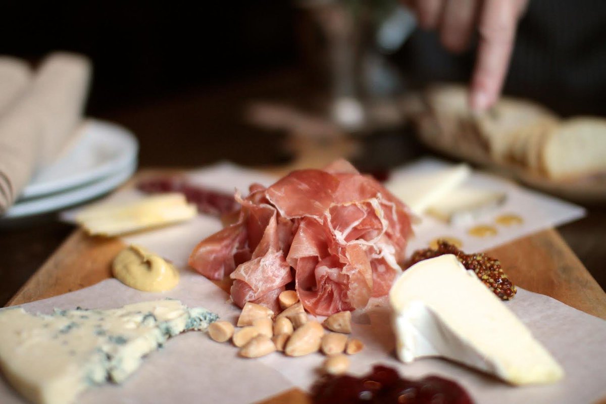 SideDoorCdM's tweet photo. That sliced-just-right, melt-in-your-mouth kind of prosciutto. 🤗 #foodie #cheeseboard #ocfoodie https://t.co/U1EvlVL41s