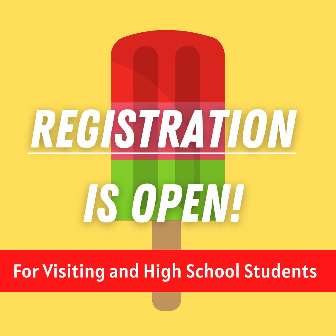 Reminder for all visiting and high school students, registration is now open! Check out our website summer.ucsc.edu for detailed registration steps. Register today and make the most of your summer! #ucsc #ucscsummer
