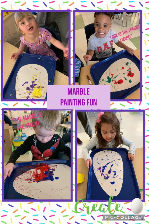 dtrkinder2's tweet photo. Using marbles to paint some Easter Eggs! #Kindergarten #create #paintfun @DiamondTrailPS https://t.co/qT9PLLSve0