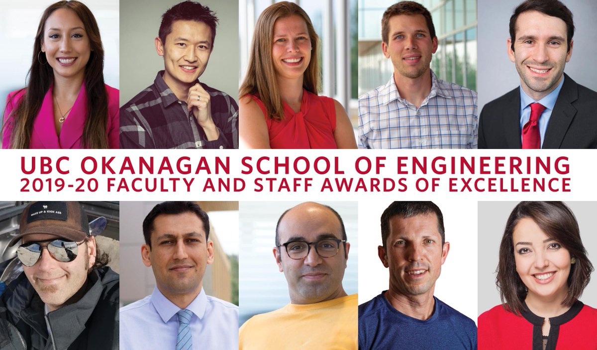 UBCOSOE's tweet photo. Staff and faculty @UBCOSOE were recognized today during the (pandemic-delayed) 2019-20 School of Engineering Staff and Faculty Awards Presentation. Learn more about the recipients and their accomplishments at https://t.co/5hqEEYUUZP https://t.co/9lFB5cU33K