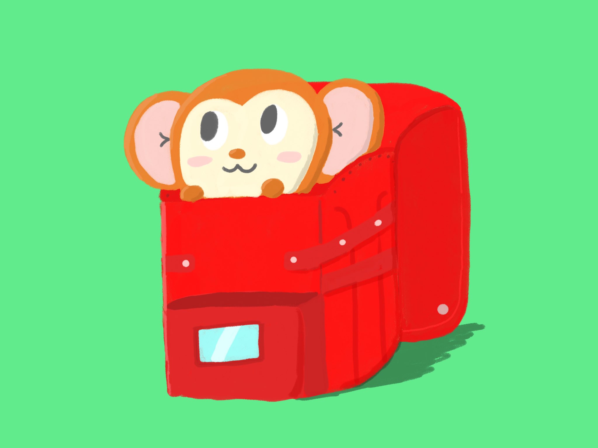 Aki こちらは趣味垢でーす ランドセルの中に入っているお猿さん イラスト イラストレーター かわいいイラスト 絵描きさんと繫がりたい イラスト好きな人と繋がりたい みんなで楽しむtwitter展覧会 T Co Nrbs2w1fwb Twitter