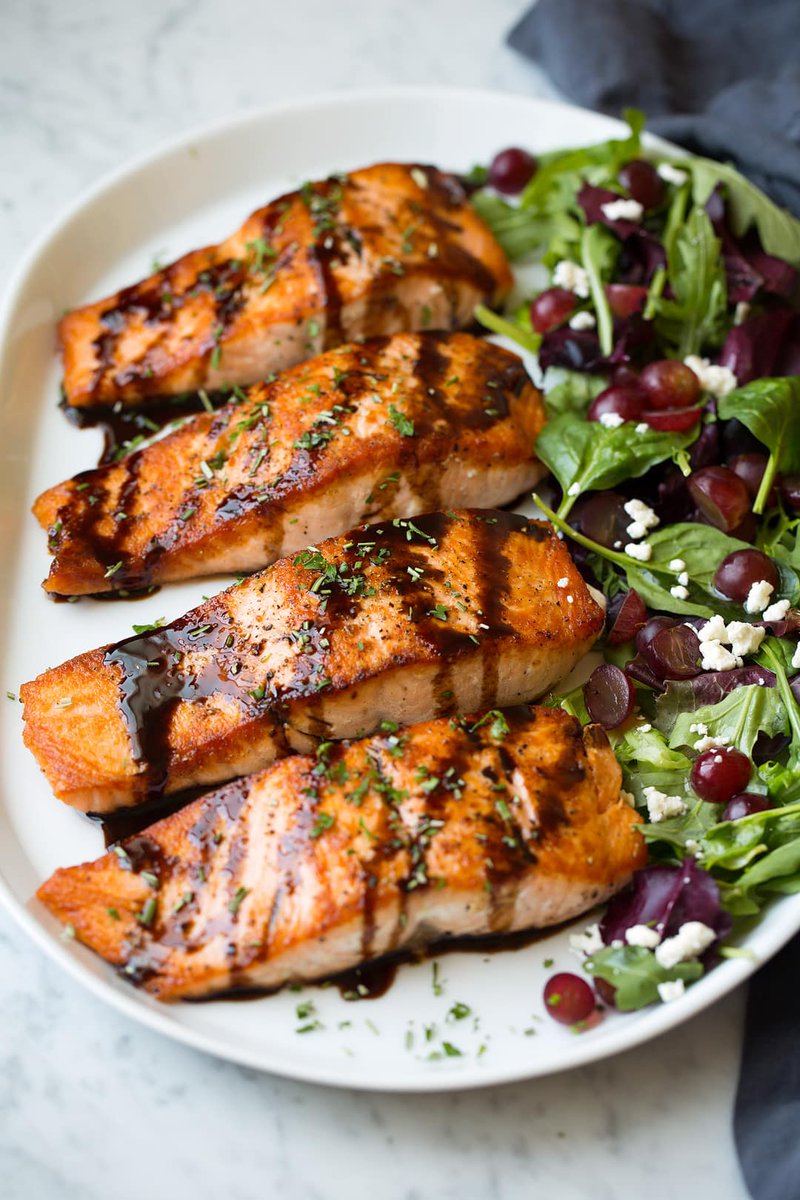 Balsamic Glazed Salmon by <a href="/cookingclassy/">Sabine H</a>! 🍣🌿 For this recipe, use Balsamic Vinegar obtained from slow-cooked Italian grapes and matured for more than 25 years in aromatic woods. Shop Aged Italian Balsamic at ➡️ Bottega.eu! 🕊️ ow.ly/RQVY50E8kvO