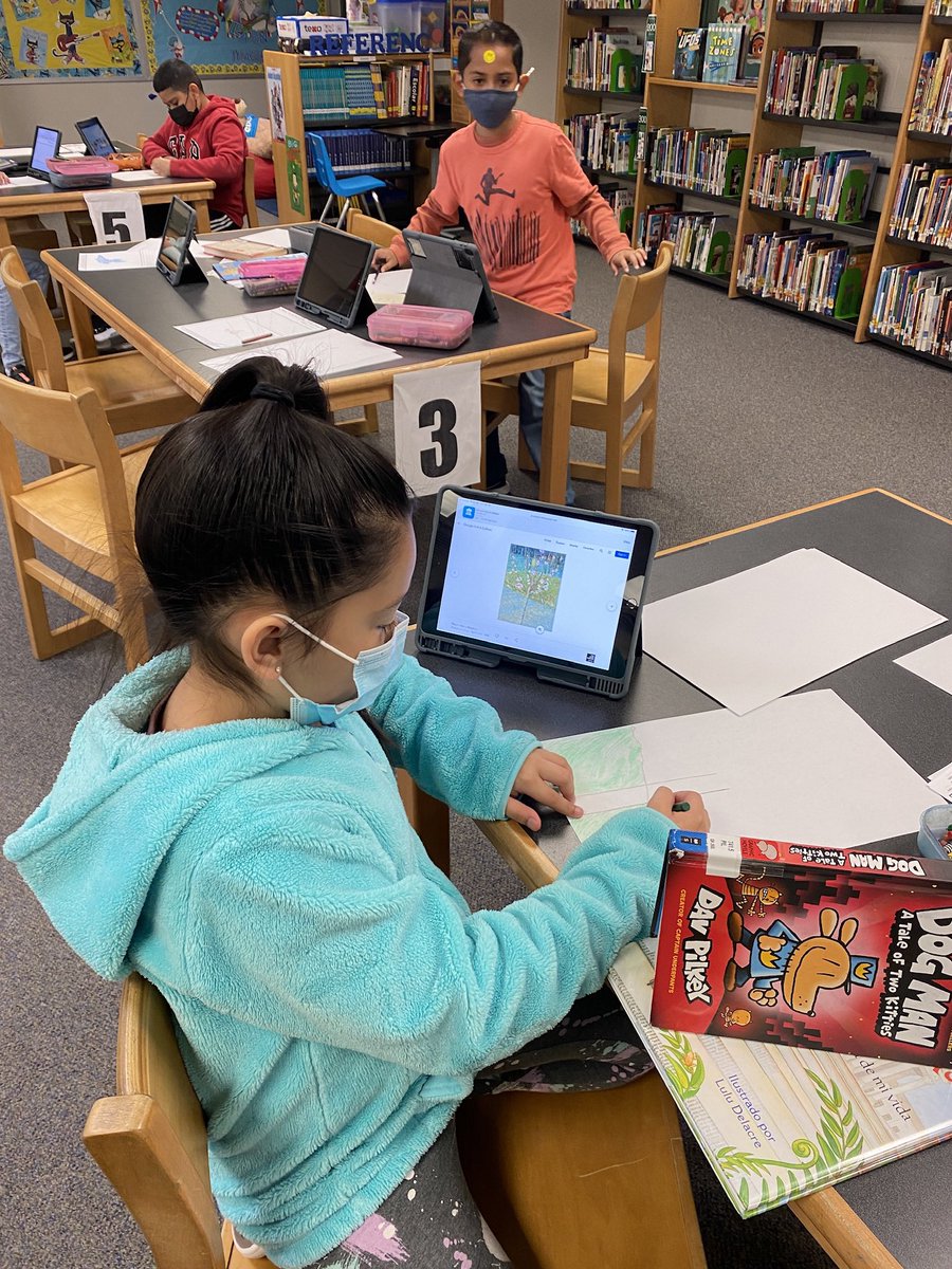 FairmeadowsElem's tweet photo. We celebrated #nationalcrayonday🖍 in the library this week by reading books about how crayons are made, exploring a “fun with crayons” digital choice board, creating art with crayons, and of course a reading of “The Day the Crayons Quit!” #CrayonsRock #Library #WeGrowReaders 🖍 https://t.co/DLoMifBC4Z