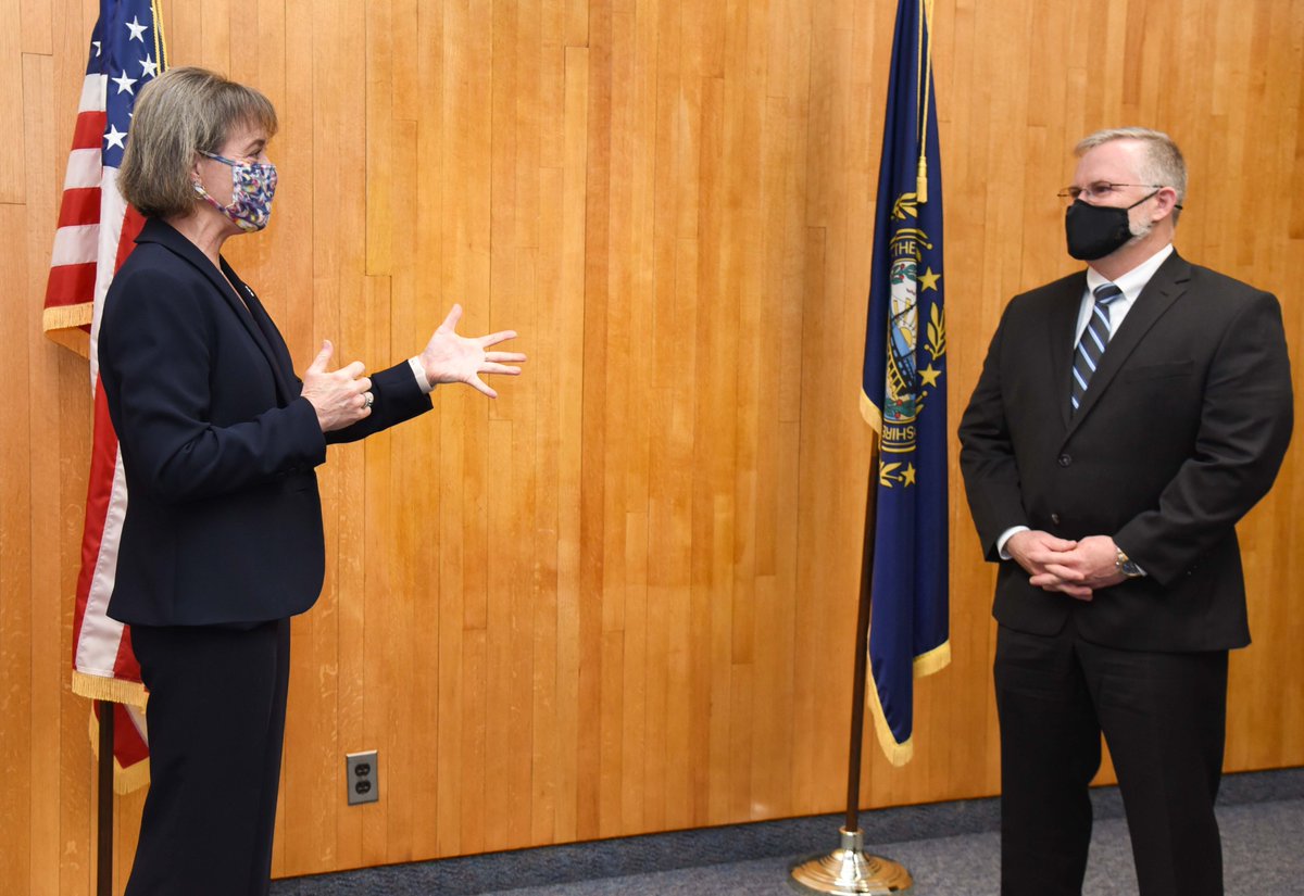NH_HSEM's tweet photo. IT OFFICIAL! Assistant Director Grant Nichols was sworn in by Department of Safety Commissioner Quinn. Some of AD Nichols' family attended in person but more attended virtually. #WelcomeAboard #ReadyNH #NHHSEM https://t.co/32y0BatHId