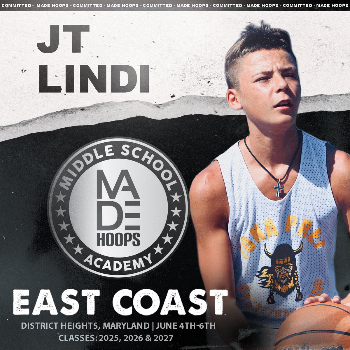 madehoops's tweet photo. Welcome JT Lindi to Middle School Academy Camp, as he looks to get MADE! ๐ฅ
The BEST attend #MADEAcademy! Will you #CreateYourName?
๐ Register: https://t.co/M5OuCKX1BN https://t.co/DXkOGXoVSE