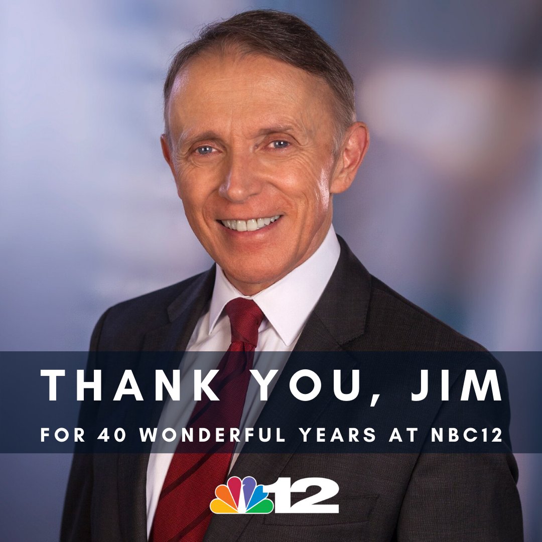 12OnYourSide's tweet photo. It's a bittersweet day as we say goodbye to Jim Duncan after a wonderful 40 years at NBC12. Please help us wish him the best in his next adventure! https://t.co/Ci5dlxW0jQ