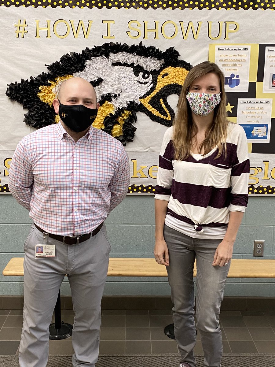 CabellHms's tweet photo. Congratulations to Melissa Adams and Steve Riner, Huntington Middle School’s service person and teacher of the year. Both are one the top five choices in the county (for their category) to be named service person and teacher of the year for Cabell County. #MyCabellSchools https://t.co/yHBCex0Aws