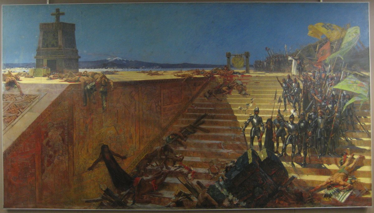212Cortes2's tweet photo. Over the course of 93 days, we mounted assault after assault on the Aztec defenders, gradually wearing them down. When we, at last, broke through the city’s defenses, we were ruthless, subduing the Aztecs street by street, slaughtering at random &amp; looting what we could. https://t.co/11s7iB1xII