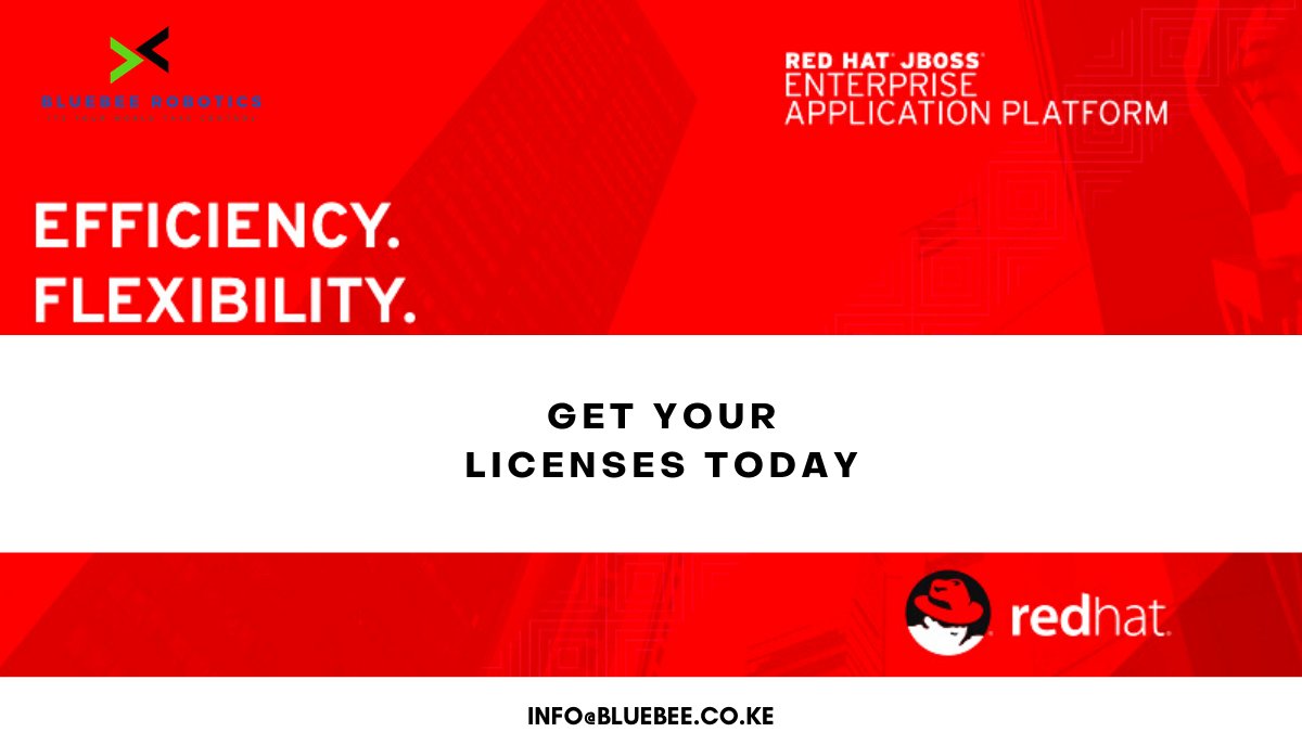 BluebeeRobotics's tweet photo. Reach us on: 0733 905 709 or Email: info@bluebee.co.ke for Red Hat Licenses and Local Support #BarakaZaMilele #JamboKenya https://t.co/73mPZqG20X