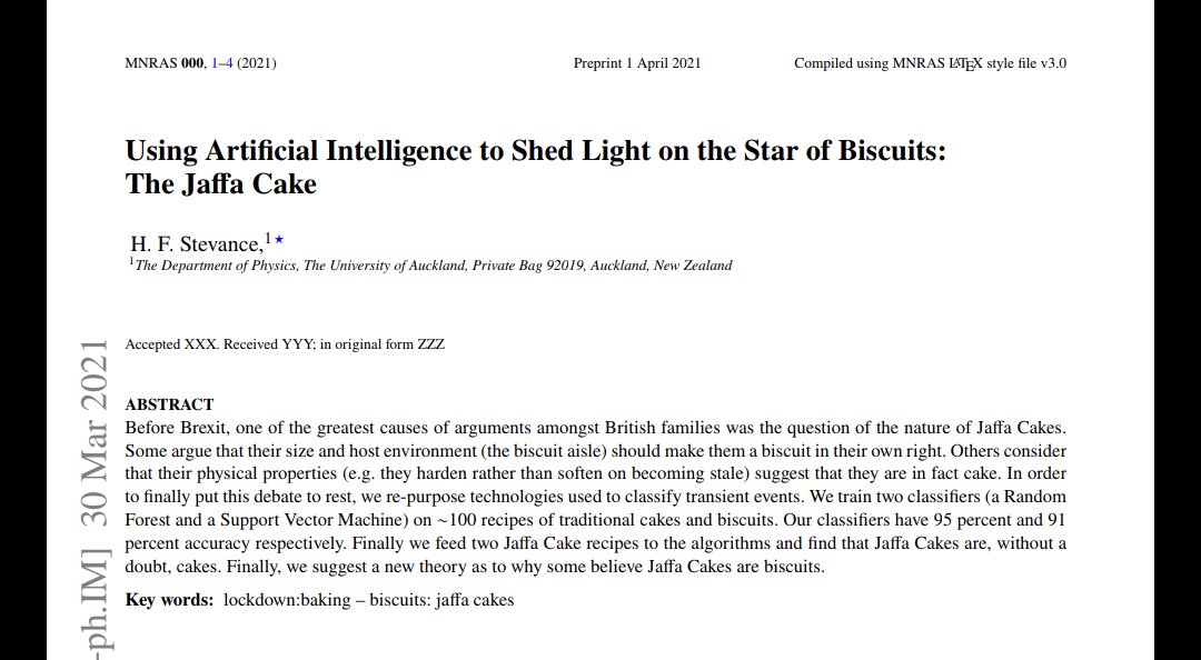 SpaceSciSteph's tweet photo. Ok I have to know.

Do other fields with preprint servers have April Fool's papers???

Because it is a Big Thing in astro and physics. https://t.co/YIi2Qy1IJn