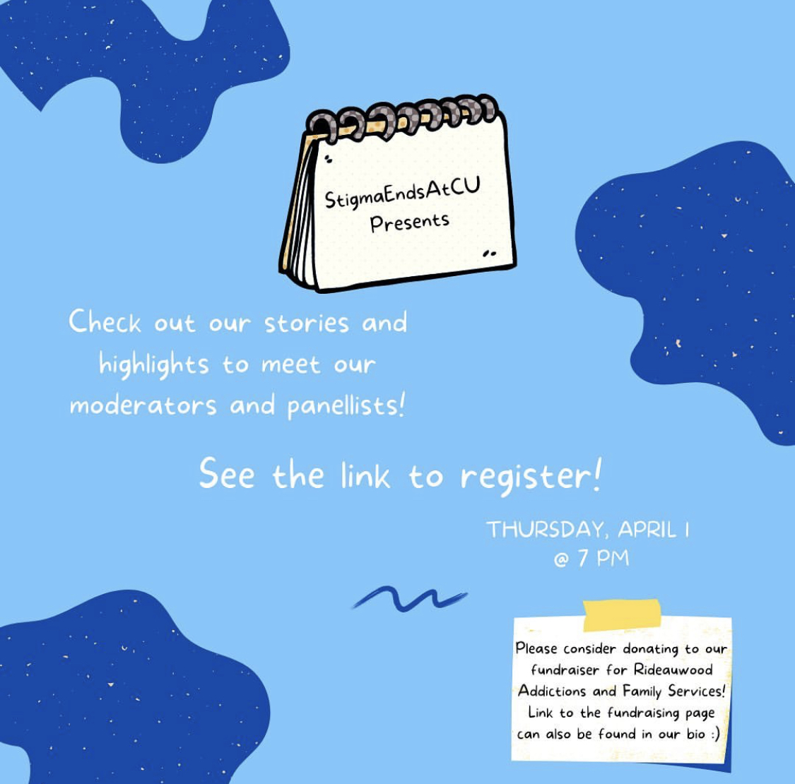 TinaMargaretW's tweet photo. @StigmaEndsAtCU is hosting an amazing event tomorrow! Moderated by Dr Kim Hellmens @MindingtheBrain and with so many great speakers on the panel! https://t.co/moGTyhCw8F for more information and how to register 😊
#substanceuse #mentalhealth #stigmaendsatcu #stigmaendswithme https://t.co/7ilrlCTZHV
