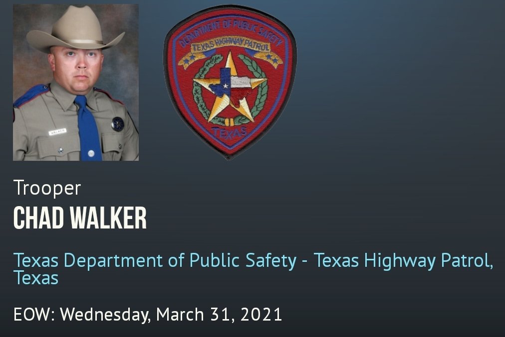 ChicagoPD19's tweet photo. My Condolences To The Family Of #FallenHero Trooper #ChadWalker #EOW 31Mar21
#NeverForgotten #AllGaveSomeAndSomeGaveAll #BlueLivesMatter #AllLivesMatter https://t.co/EOCdpvmekQ