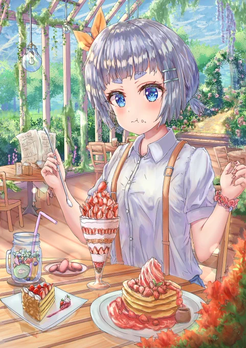 今回は綺麗な色で塗ることを心がけて、描きました!結構自信作! うん!なかなかの満足度!!(≧▽≦)皆～良かったら拡散して～!#春の創作クラスタフォロー祭#絵描きさんと繫がりたい #絵柄が好みって人にフォローされたい #イラスト好きさんと繋がりたい 