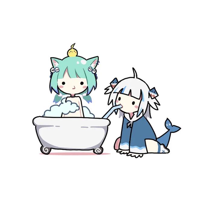 丸っこくなった🦈
 #みんなの初めて描いたホロメンと直近で描いたホロメンがみたい 