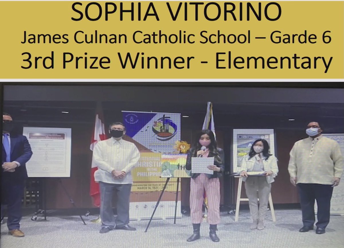 Teresa Lubinski (@lubinskiteresa) on Twitter photo Congratulations to Sophia Vitorino of James Culnan CS for winning 3rd Prize of the Philippine Consulate General’s Padayon Art Contest <a href="/JamesCulnanCSPC/">James Culnan CSPC</a> <a href="/giannahelling/">Gianna Helling</a> <a href="/GTanuan/">Garry Tanuan</a> #tcdsb #PH500 #500YearsofChristianityinthePhilipine Congratulations to Sophia Vitorino of James Culnan CS for winning 3rd Prize of the Philippine Consulate General’s Padayon Art Contest <a href="/JamesCulnanCSPC/">James Culnan CSPC</a> <a href="/giannahelling/">Gianna Helling</a> <a href="/GTanuan/">Garry Tanuan</a> #tcdsb #PH500 #500YearsofChristianityinthePhilipine
