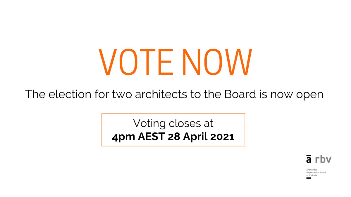 Voting is now open:
arbv.vic.gov.au/for-architects…