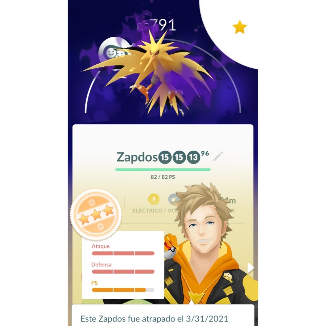 ChicolManuel's tweet photo. Zapdos Oscuro ⚡ https://t.co/aoSWfC91Zk