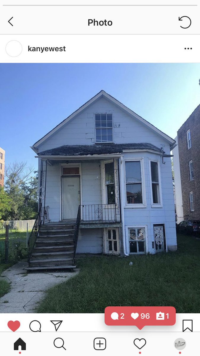 KanyeUpdated's tweet photo. Quavo calling Kanye’s childhood home a bando https://t.co/JWXj6gjlZW