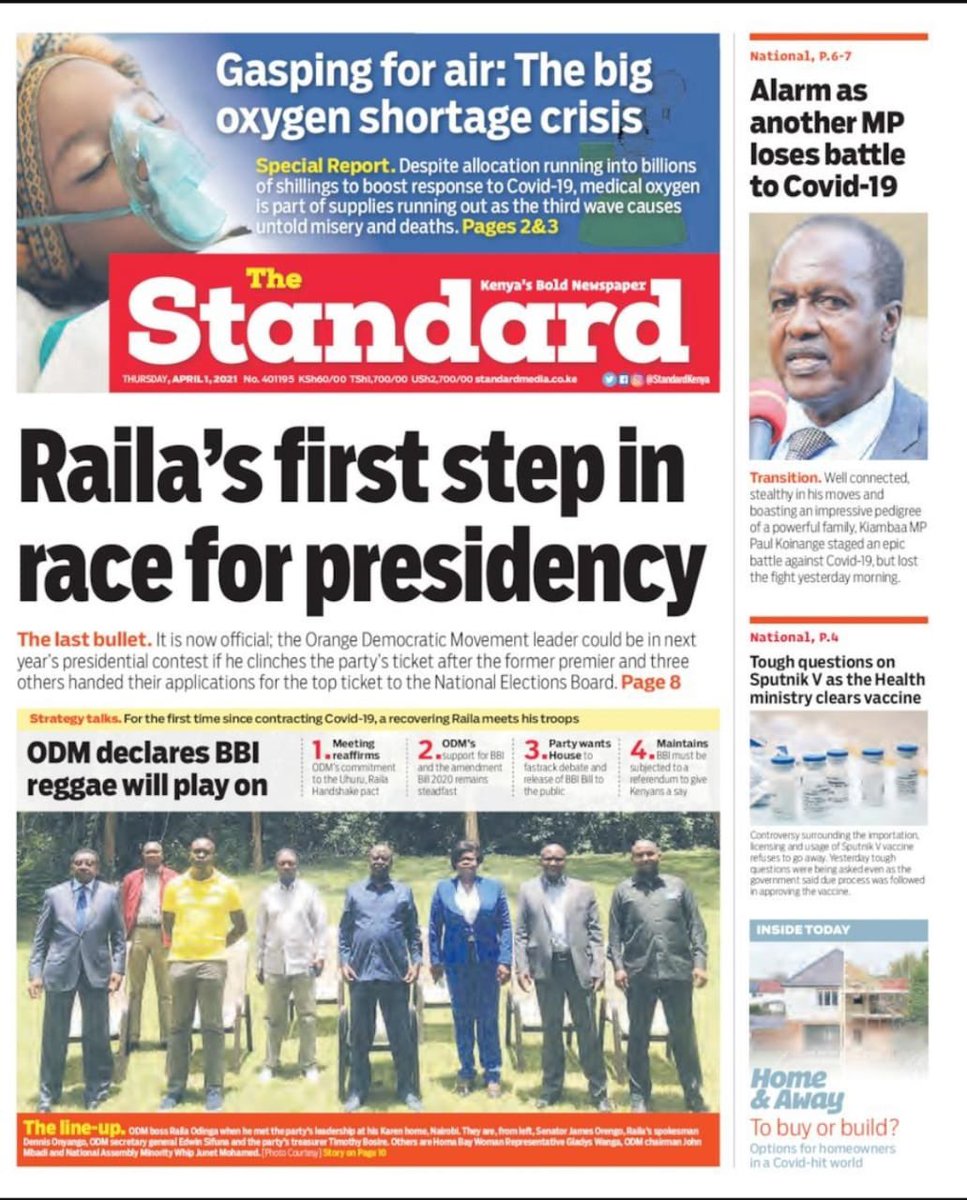 ckositany's tweet photo. This is good news,Raila will be in the race for the presidency.
Whoever doubted this is ignorant in 🇰🇪 politics.
Now the cerelac coalition should name their’s next week,if there nany allows.
@OleItumbi @edwinsifuna @David_Murathe_ https://t.co/zE3kb0nlS8