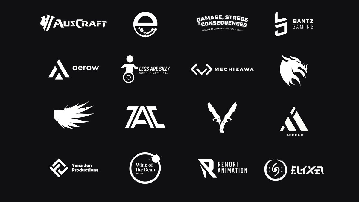 Working on updating my portfolio for <a href="/ElamGraphics/">elam.graphics</a>, specifically on the Logofolio at the moment.

It was difficult to pick my favourite logos that I have created but I love seeing them in this way.
