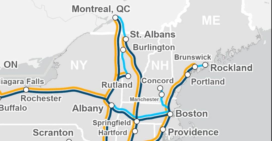 berkie1's tweet photo. New direct service from Springfield, MA through Burlington, VT to Montreal. https://t.co/DgZFsZF52q
