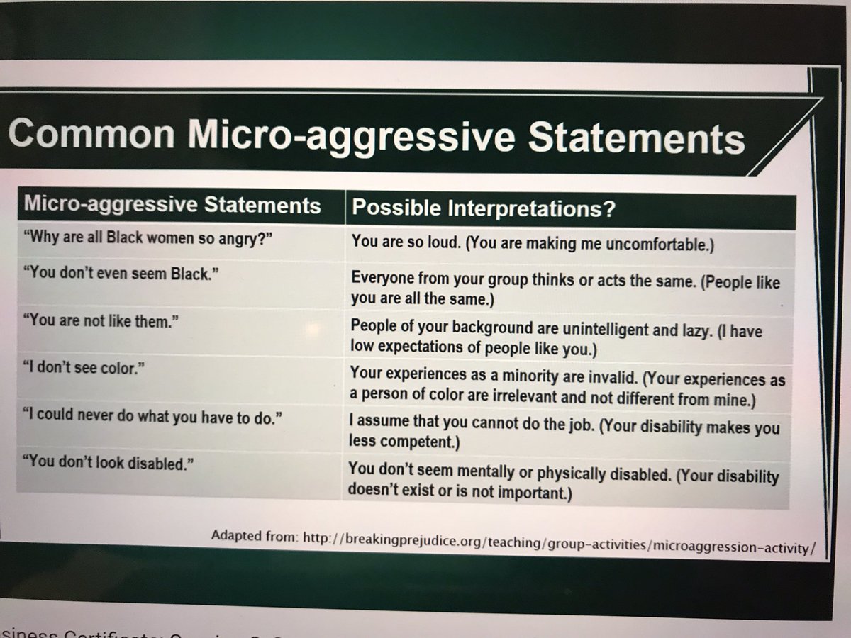 vegeorge's tweet photo. This: “I don’t see color.” That statement “denies the lived experience of every person of color.” Yes!!! #usfdeicert https://t.co/PJJ1zJWxl0