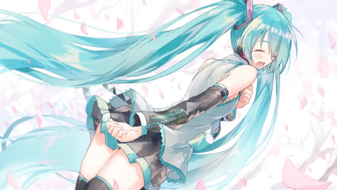 月初め恒例自己紹介。4月ということで桜をテーマにまとめました。今月も何卒よろしくお願いいたします。 #初音ミク 