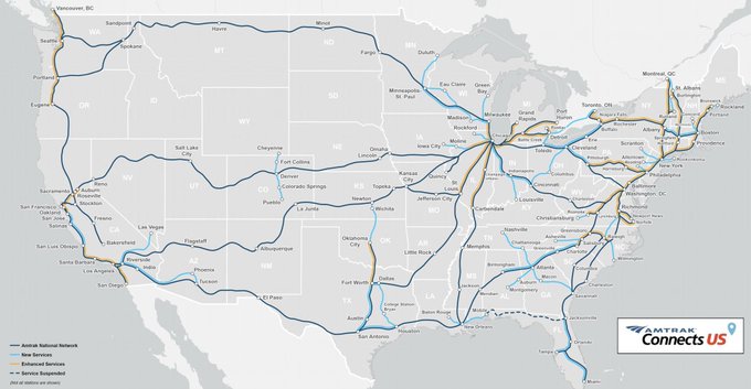 Track Your Train Map Amtrak's 2035 Map Has People Talking About The Future Of U.s. Train Travel  : Npr