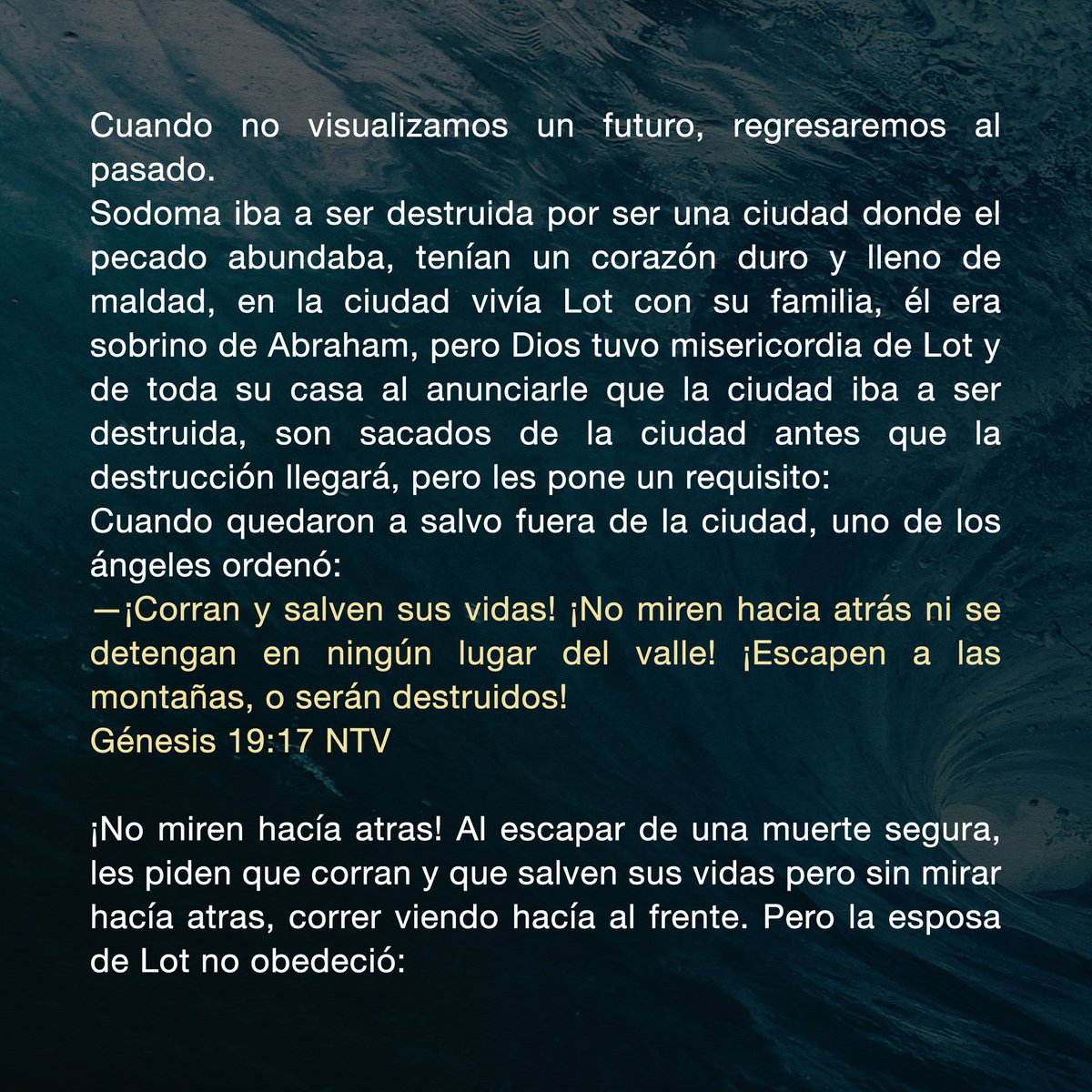 alientomg's tweet photo. Cuando no visualizamos un futuro, regresaremos al pasado.
#BibleStudy #Bible #Devocional #Aliento #AlientoMG https://t.co/A0M2iInppF